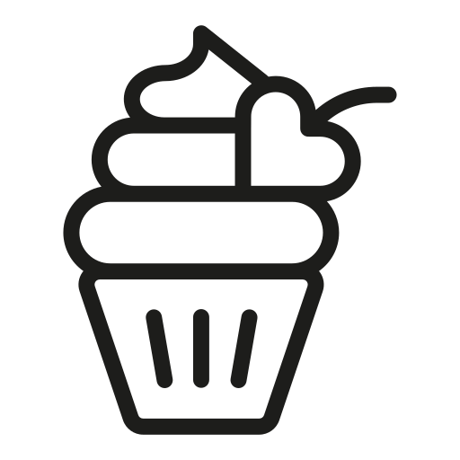 Cake, love, love and romance, valentines day, cupcake icon